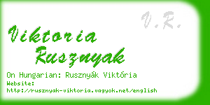 viktoria rusznyak business card