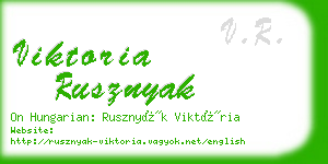 viktoria rusznyak business card